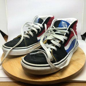 Vans Junior Size 5.0 Sk8-Hi Canvas Suede - Red White Blue Black READ DESCRIPTION
